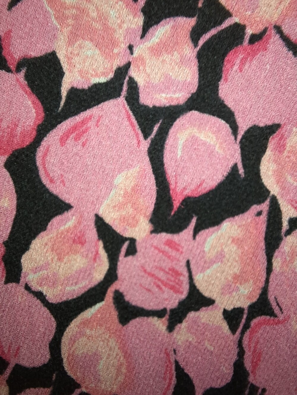 Sangria Pink Petals Silk Gatsby Flapper Dress SZ 12 - Picture 12 of 12